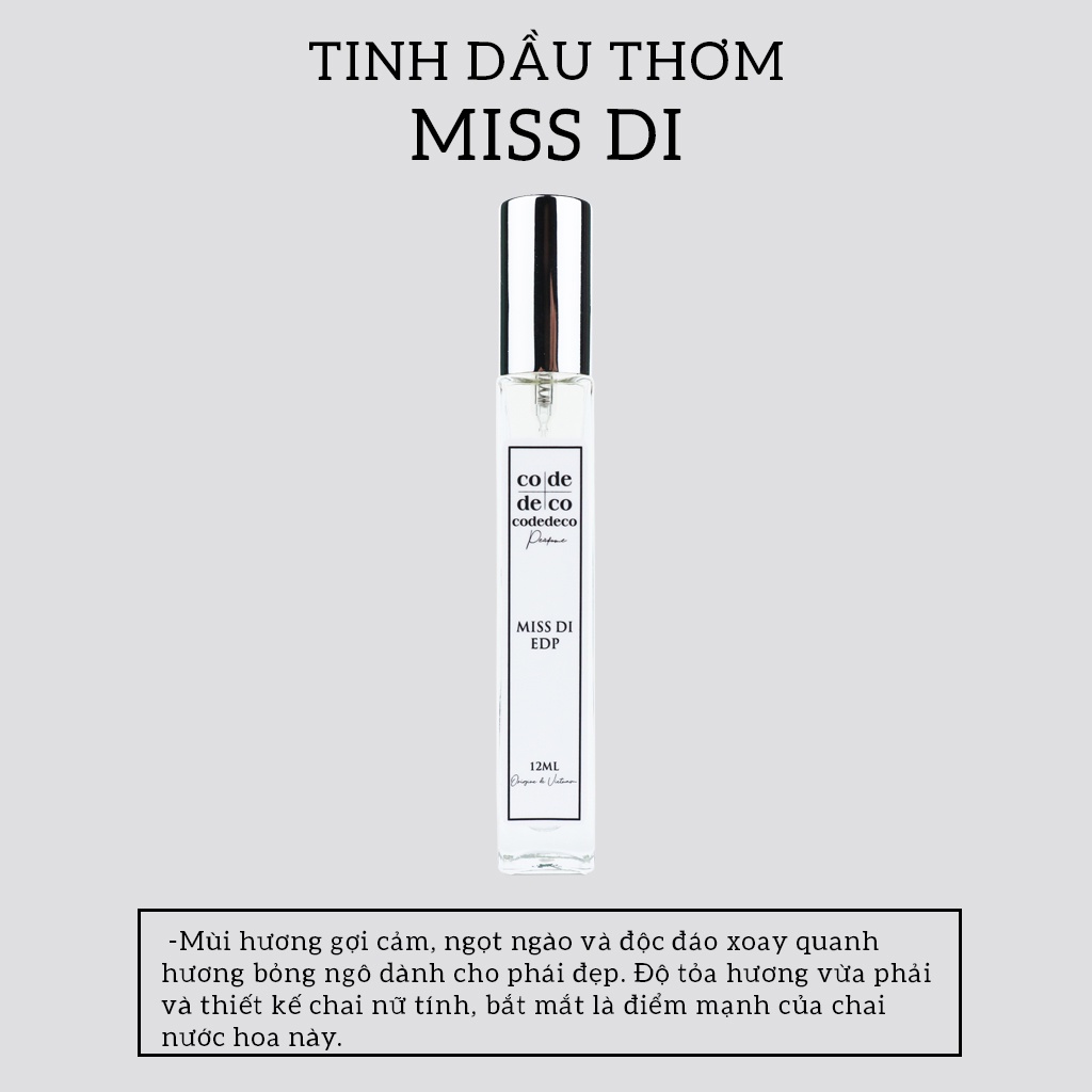 Tinh dầu thơm Code Deco Miss Di 10ml