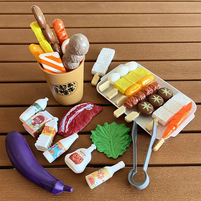 Bán trước■◘Đồ chơi nhà trẻ em mô phỏng ăn nướng xiên que hương lò mẫu giáo bé trai và gái nấu bộ bếp