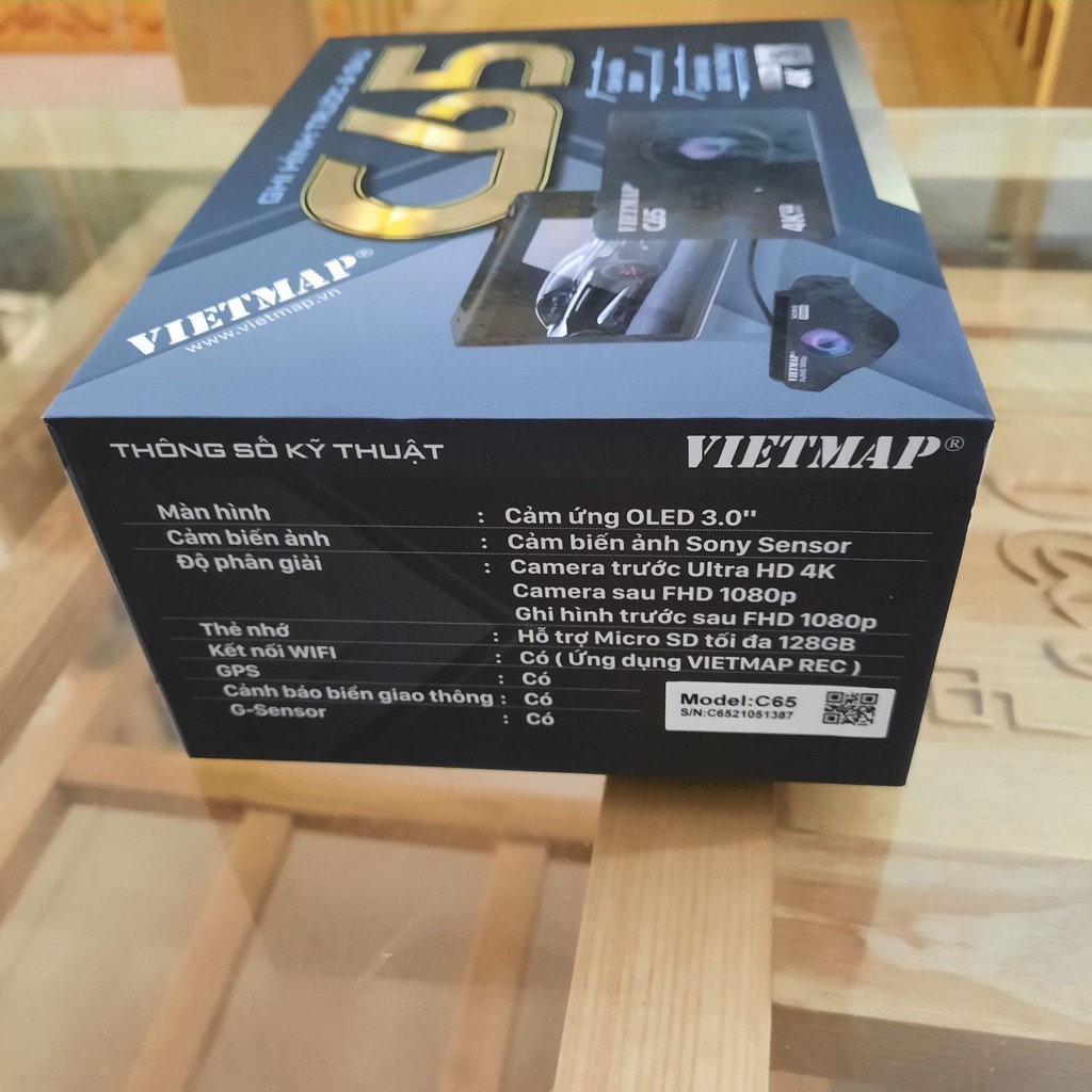 VIETMAP C65 - Camera hành trình ghi hình trước sau hàng chính hãng bảo hành 12 tháng kèm thẻ nhớ 32G | BigBuy360 - bigbuy360.vn