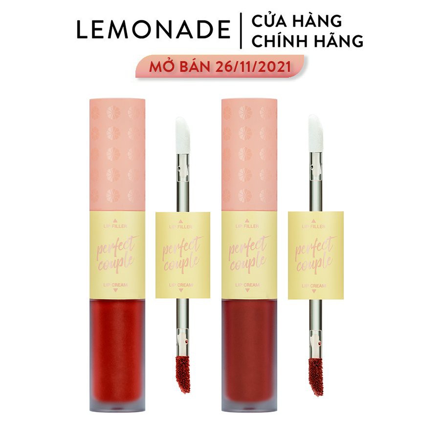 Combo 2 son kem lì phiên bản mới Lemonade Perfect Couple Lip Ver.2 (2 cây x 7.5g)