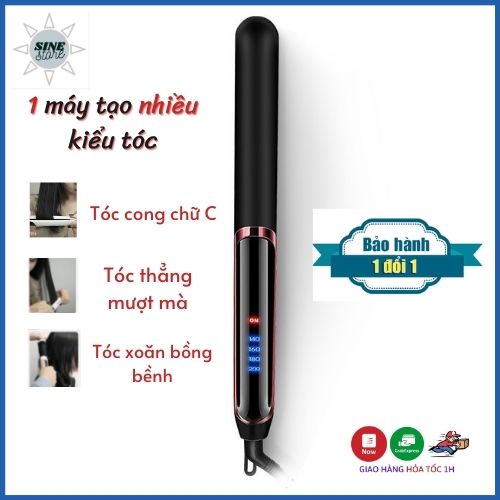 Máy ép duỗi tóc, là tóc, uốn xoăn tóc cao cấp - Máy làm tóc 2 trong 1