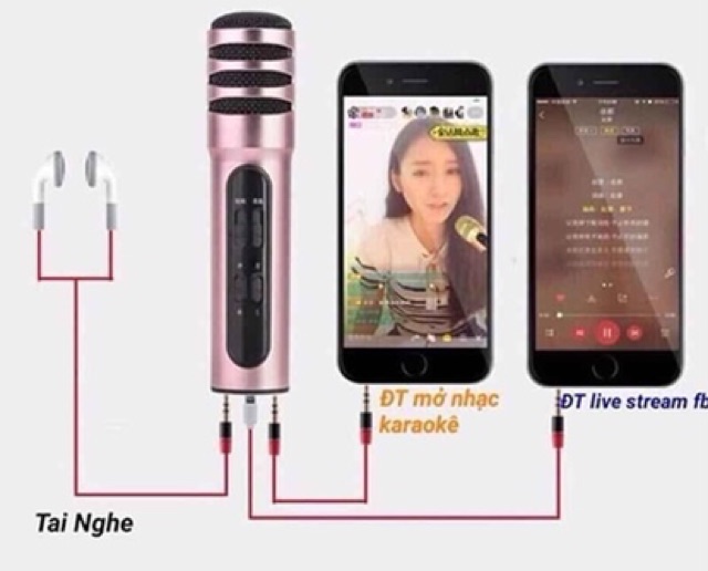 Micro livestream chuyên dụng, mic livetream lọc tạp âm cao cấp