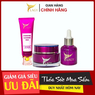 Combo 3 Ylagy  sản phẩm Kem face + Serum + Sữa rữa mặt