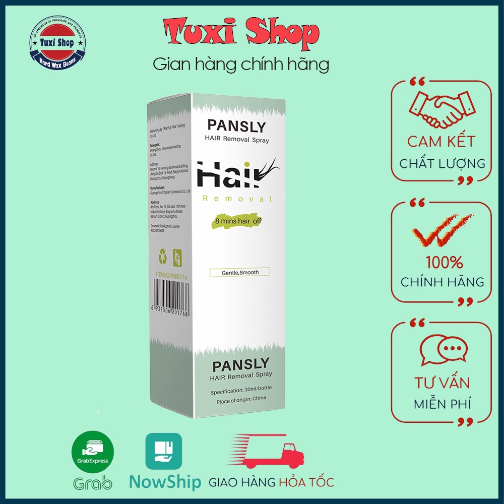 Xịt tẩy lông PANSLY Hair hàng chính hãng tẩy triệt lông nhanh chóng - Chai xịt tẩy lông an toàn cho da