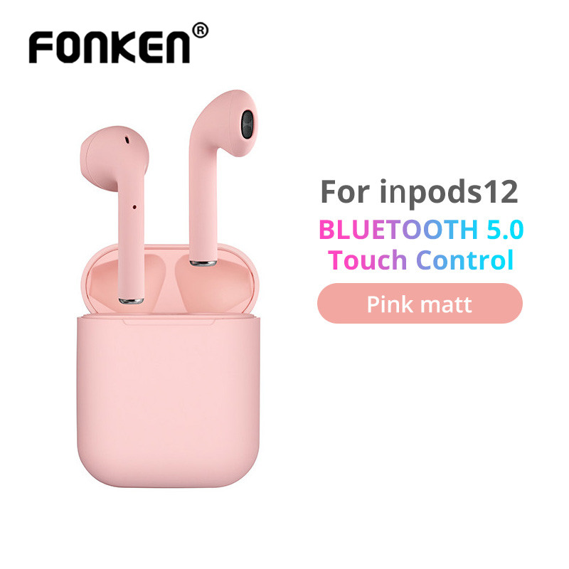 Tai Nghe Fonken TS105 TWS Bluetooth I12 Inpod Có 9 Màu Cho Điện Thoại Iphone Android 300mah 4.3 * 1.7 * 0.7 Cm