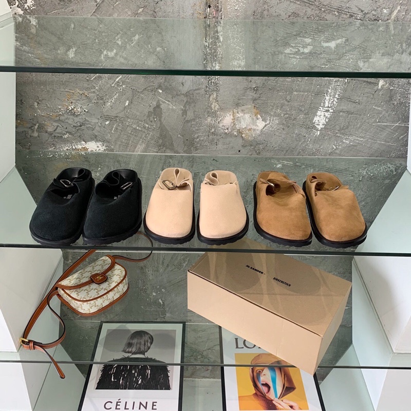Giày sục nữ thiết kế mới đơn giản thương hiệu cao cấp Birkenstock x Jilsander