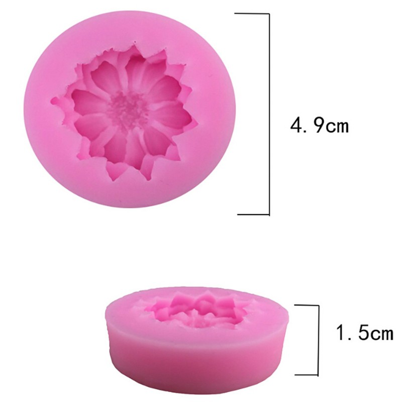 Khuôn silicon hình hoa tiện dụng làm bánh kẹo đường sô cô la đổ epoxy resin đất sét DIY