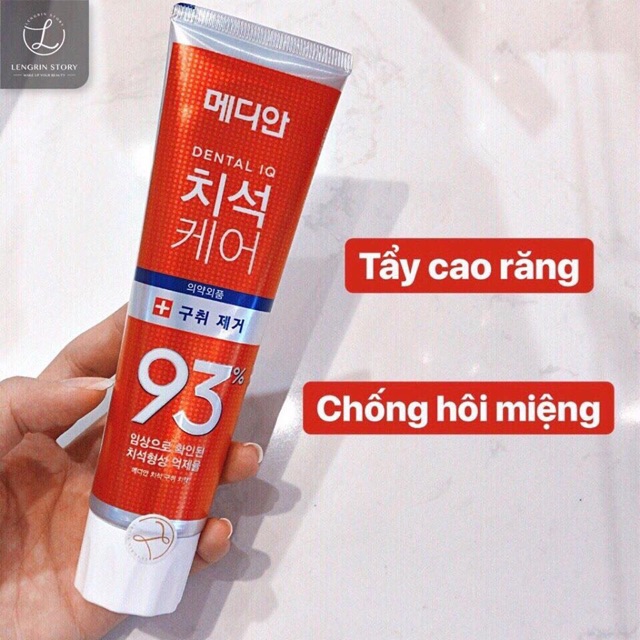 KEM ĐÁNH RĂNG HÀN QUỐC MEDIAN 93% 120g CHÍNH HÃNG