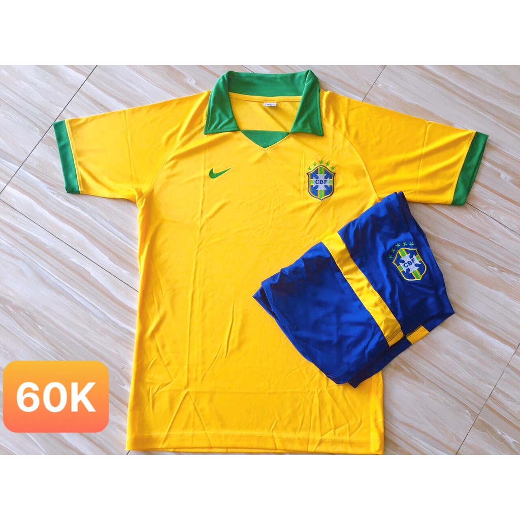 [Sale] Bộ quần áo thể thao Brazil vàng