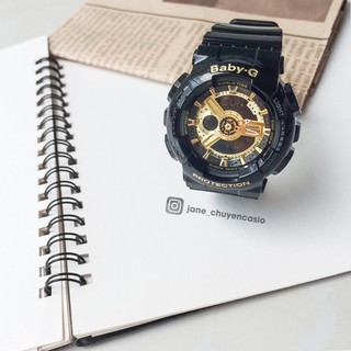 Đồng hồ nữ CASIO Baby G chính hãng BA-110-1ADR dây Nhựa màu Đen