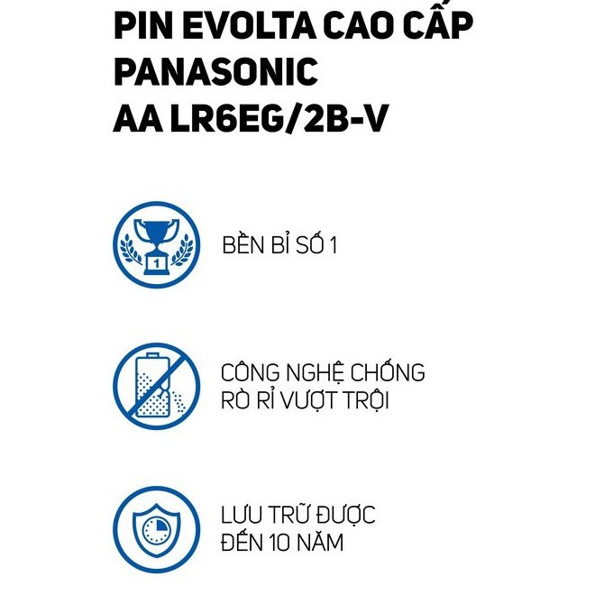 Pin Evolta cao cấp Panasonic AA LR6EG/2B-V  – Hàng Chính Hãng