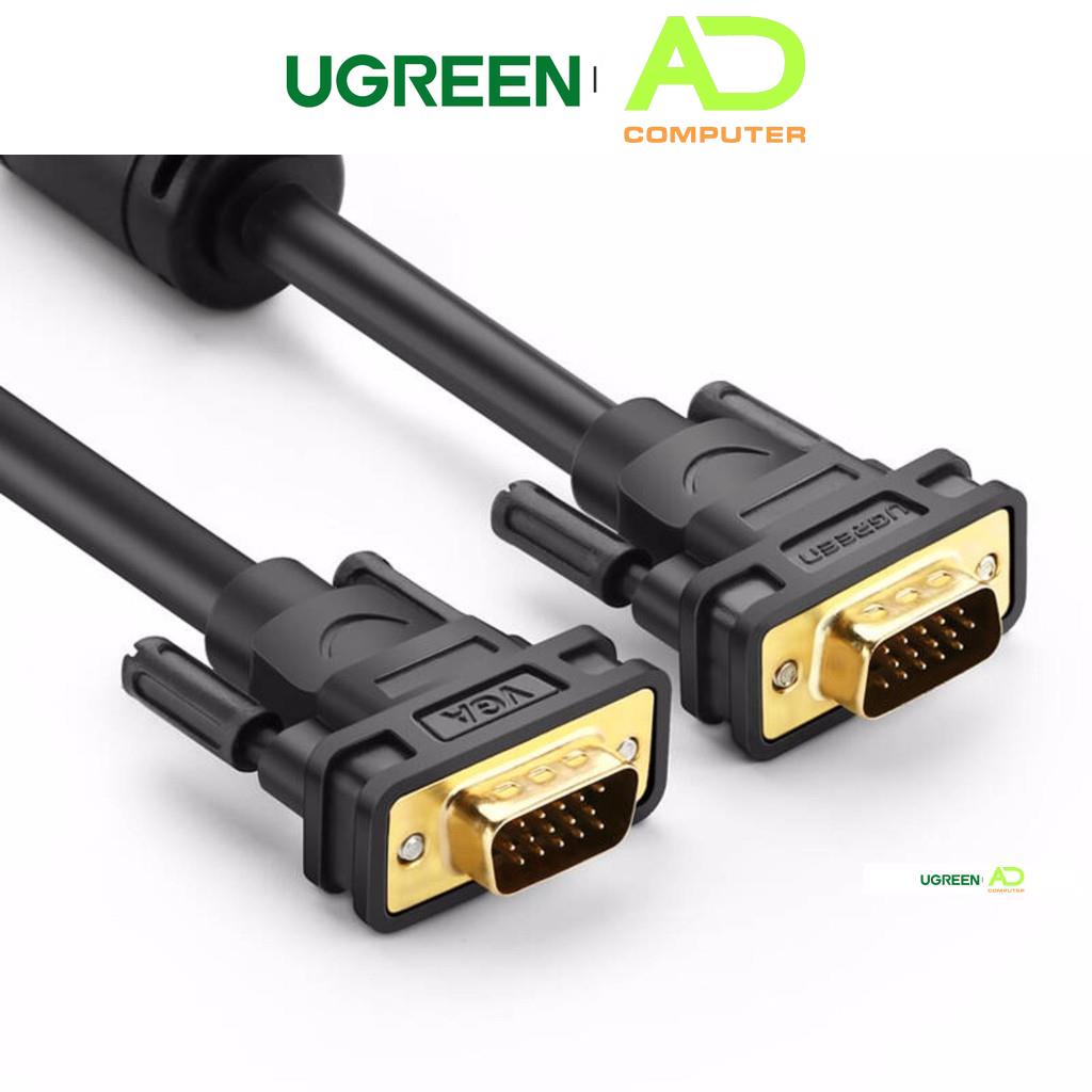 Dây cáp kết nối VGA HDB 15 đực sang HDB 15 đực UGREEN VG101 - Hàng phân phối chính hãng - Bảo hành 18 tháng
