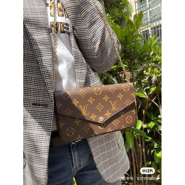 ❌ Lv FELICIE POCHETE SPSLNHÌN HOA ĐỐI XỨNG LÀ BIẾT HÀNG XỊN HAY DỎM NHAA