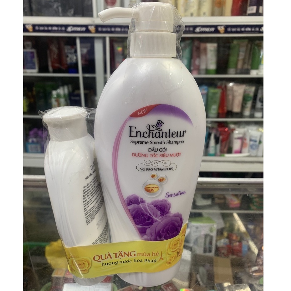 Dầu gội nước hoa Enchanteur Sensation dưỡng tóc siêu mượt 650gr