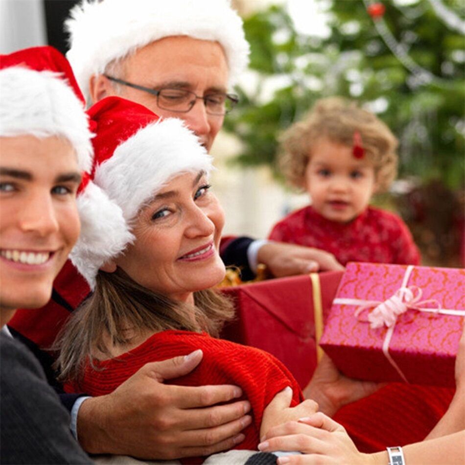 Mũ ông già noel xinh xắn cho người lớn và trẻ em