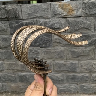 Móc lồng chim, móc Đồng đen có chén dầu (phụ kiện lồng chim)