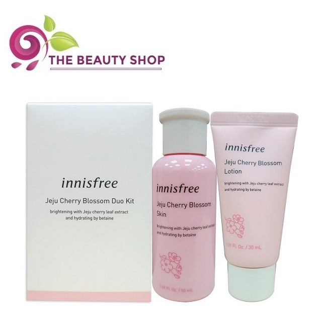 Set 2 Món Dưỡng Da Innisfree Jeju Cherry Blossom Duo Kit