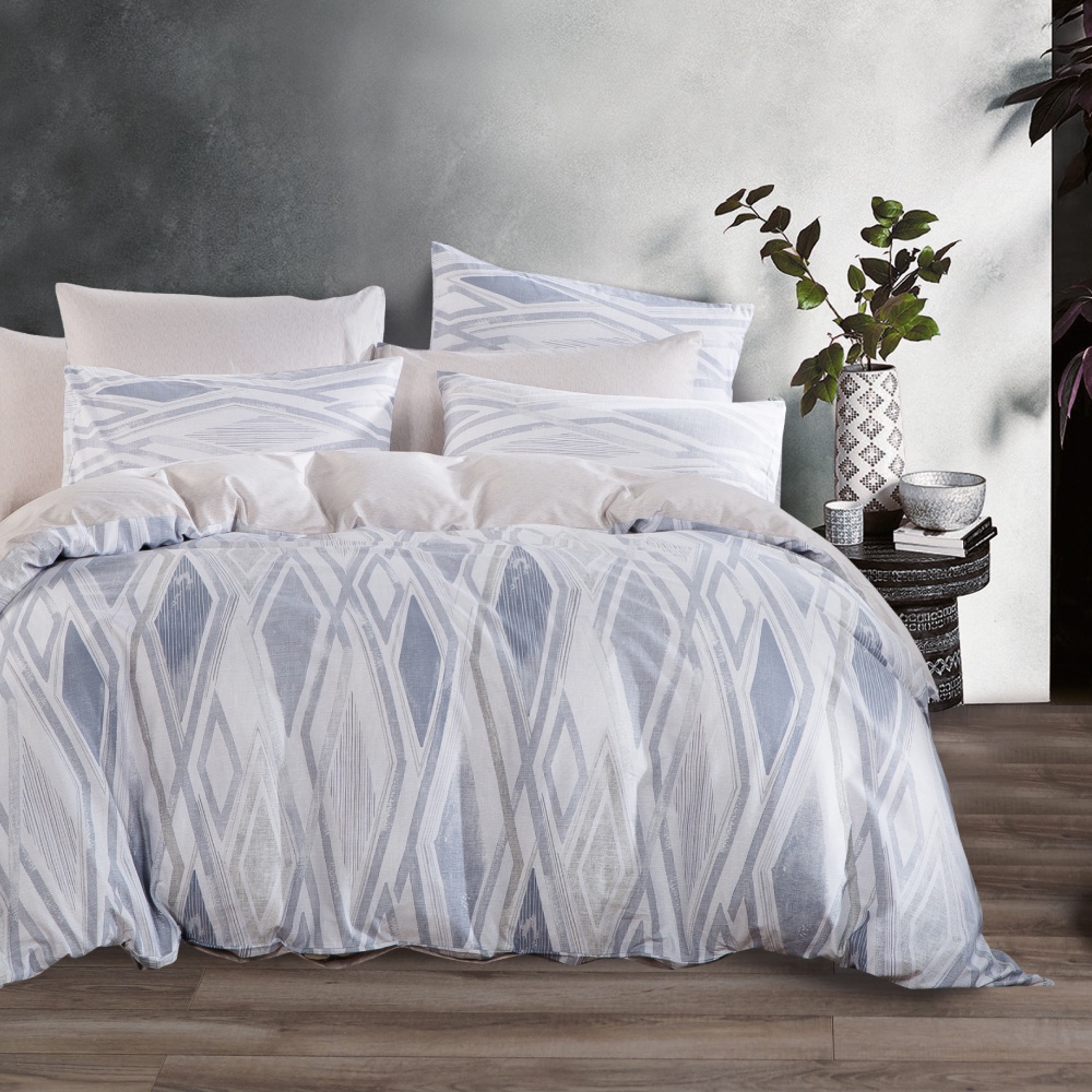 Bộ ga và Vỏ gối AU Hooga Olsen Lima 100% Cotton Sateen, gồm 5 món (King/Queen)