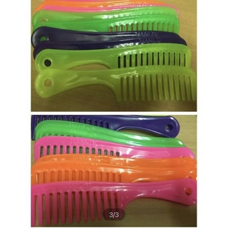 🌺Set 10 Lược Răng Thưa chải tóc Sơ rối, Tóc uốn, Mẫu Trung- 21cm