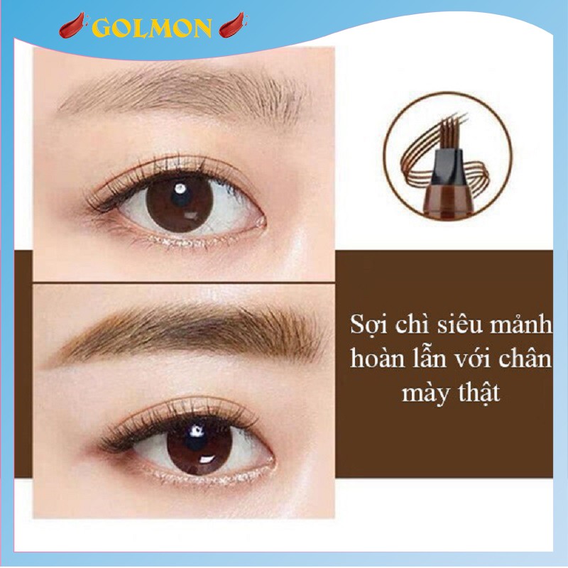 Bút chì kẻ lông mày phẩy sợi 4D MKING PRETTY chống nước siêu lâu trôi GOLMON