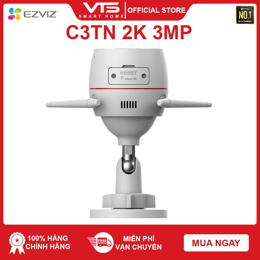 Camera Wifi EZVIZ C3TN 2K 3MP Full Color, Âm Thanh 2 Chiều, Nhận Diện AI,  - VTS
