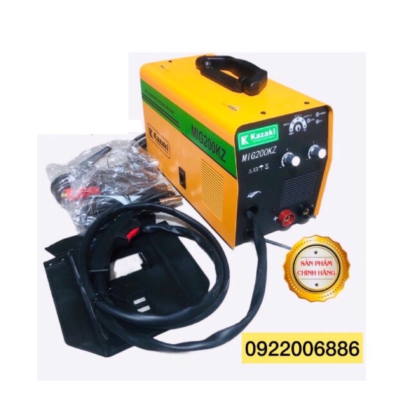 Máy hàn MIG 3 chức năng Kazaki ( Lắp được cuộn dây 5kg) thương hiệu Nhật Bản, mã MIG200KZ tặng cuộn dây hàn có thuốc 1kg