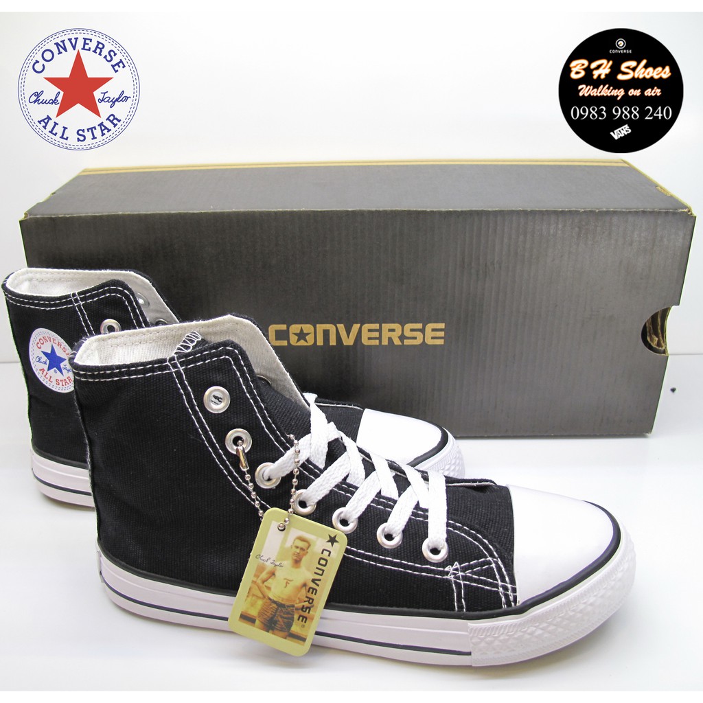 [Hộp CV] Giày Converse classic trẻ em cổ cao cổ điển vải canvas cao cấp đầy đủ tem, tag, tặng kèm hộp hãng.