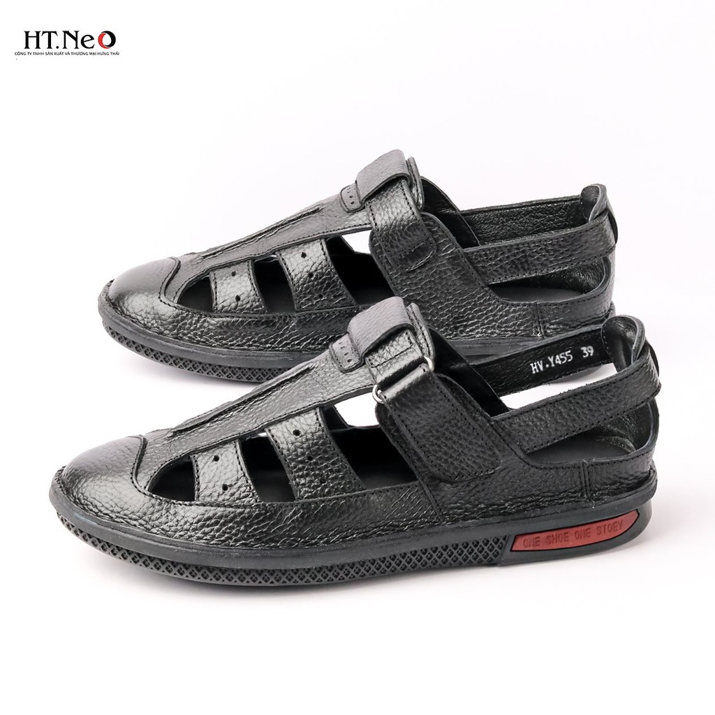 Sandal cao cấp HT.NEO 100% da bò, thiết kế siêu đẹp trẻ trung hiện đại, đế kếp siêu bền, bền bỉ R25