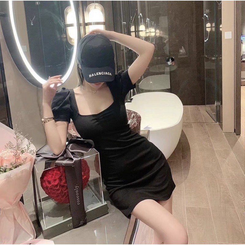 [AdorablexBeautiful] ĐẦM BODY ĐEN FREESIZE
