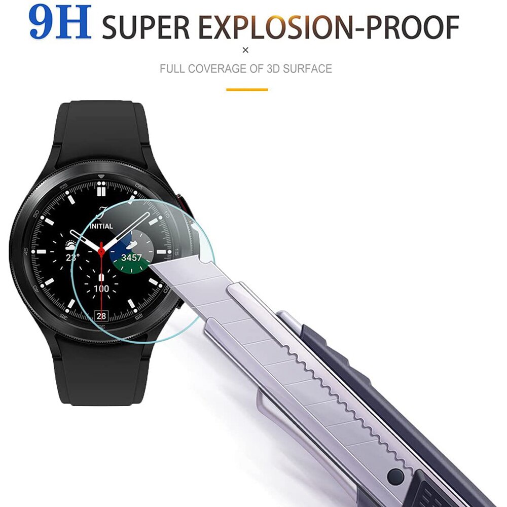 Bộ 4 Kính Cường Lực 9H HD Bảo Vệ Màn Hình Cho Samsung galaxy watch 4 40mm 44mm Classic 42mm 46mm