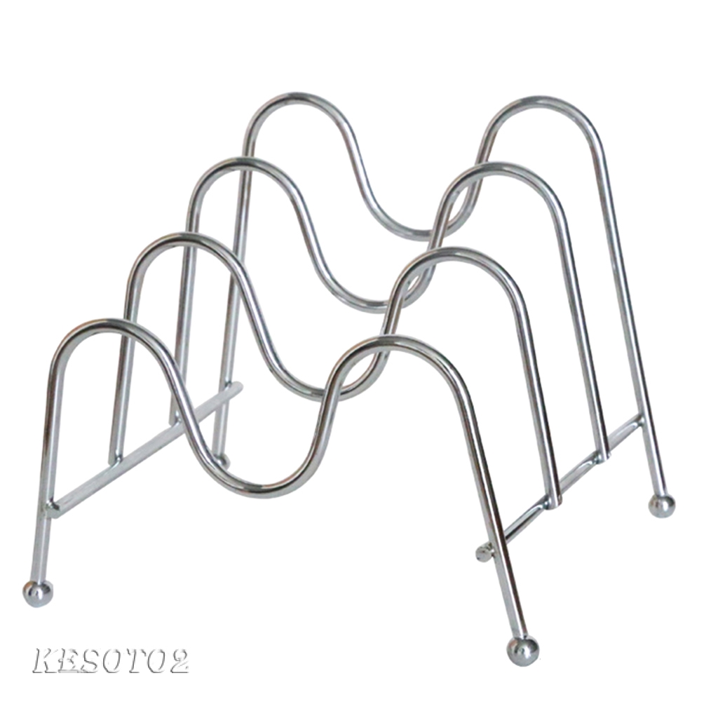 Giá Để Nắp Nồi / Thớt 3 Ngăn Bằng Thép Không Gỉ Kesoto2