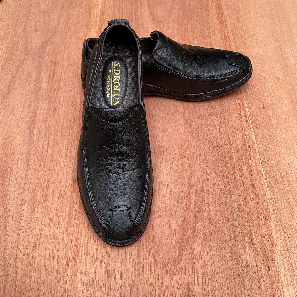 Giày Lười Nam Đẹp Cao Cấp - Chất Liệu Da Bò Nguyên Tấm Mềm Mại - Phong Cách Trẻ Trung Lịch Lãm HT005
