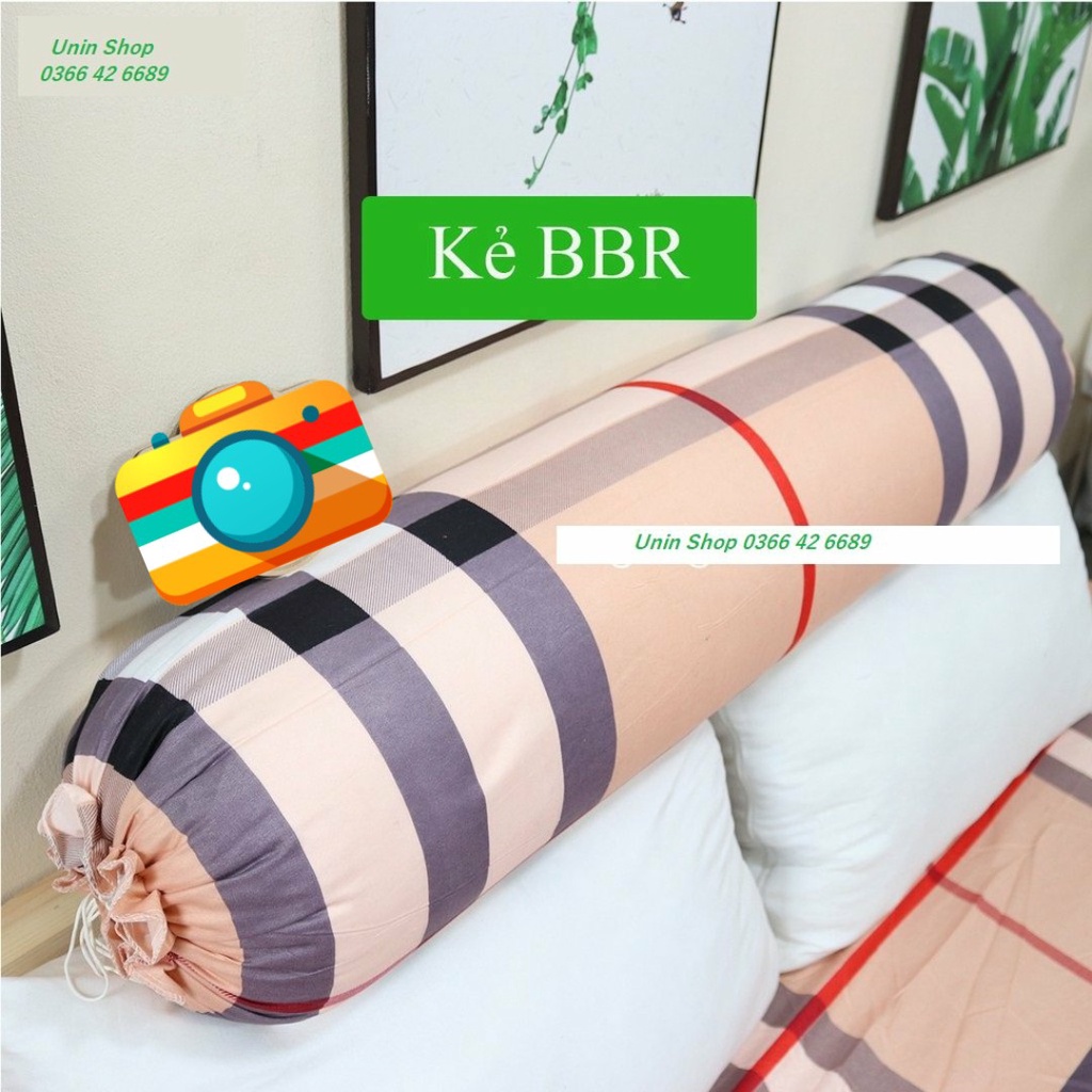 (Giá xưởng) Áo gối ôm, vỏ gối ôm loại to mẫu KẺ RÂU bao gối dài poly cotton 30x100cm loại đẹp