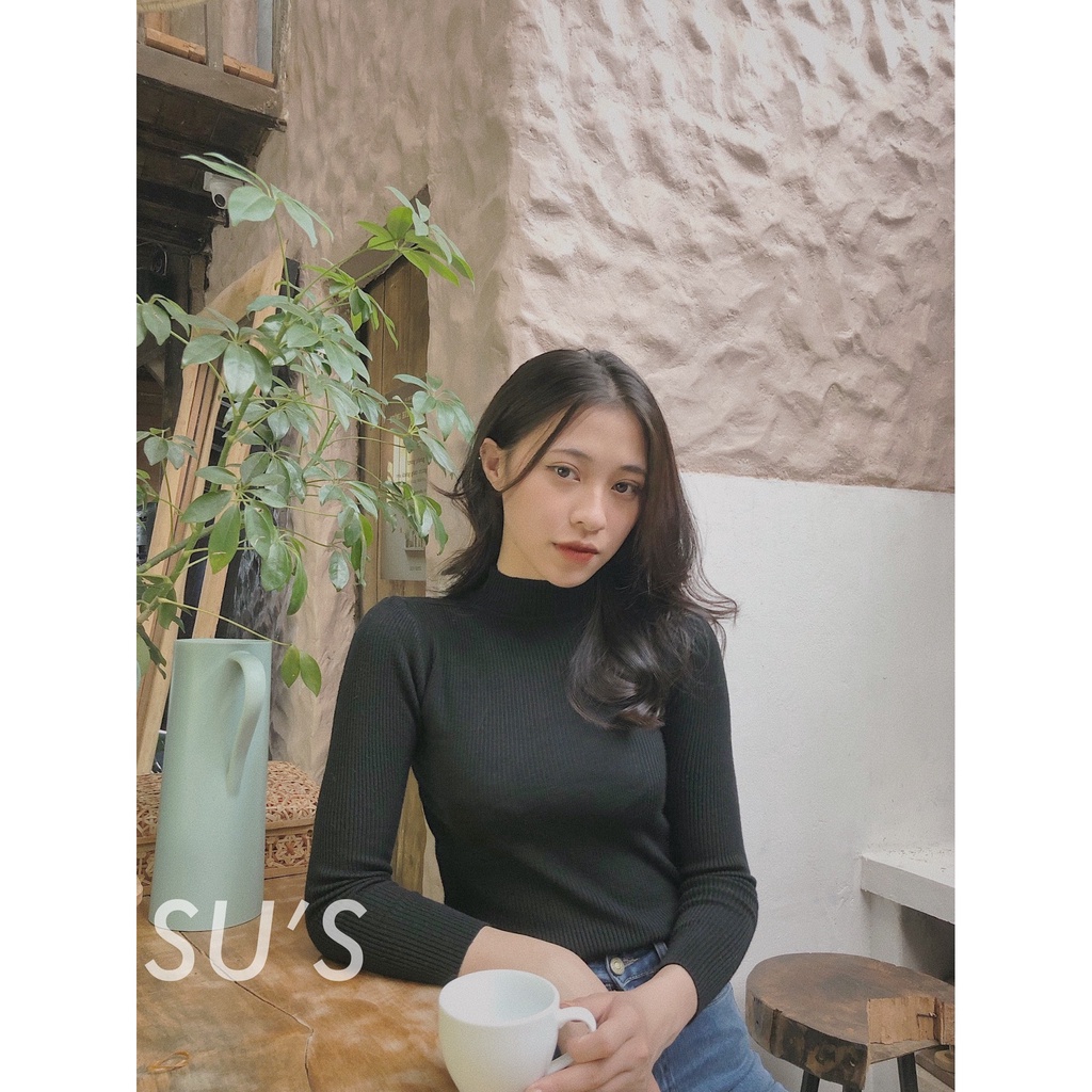 Áo len tăm cổ 3cm dáng body A1966 SUSTORE