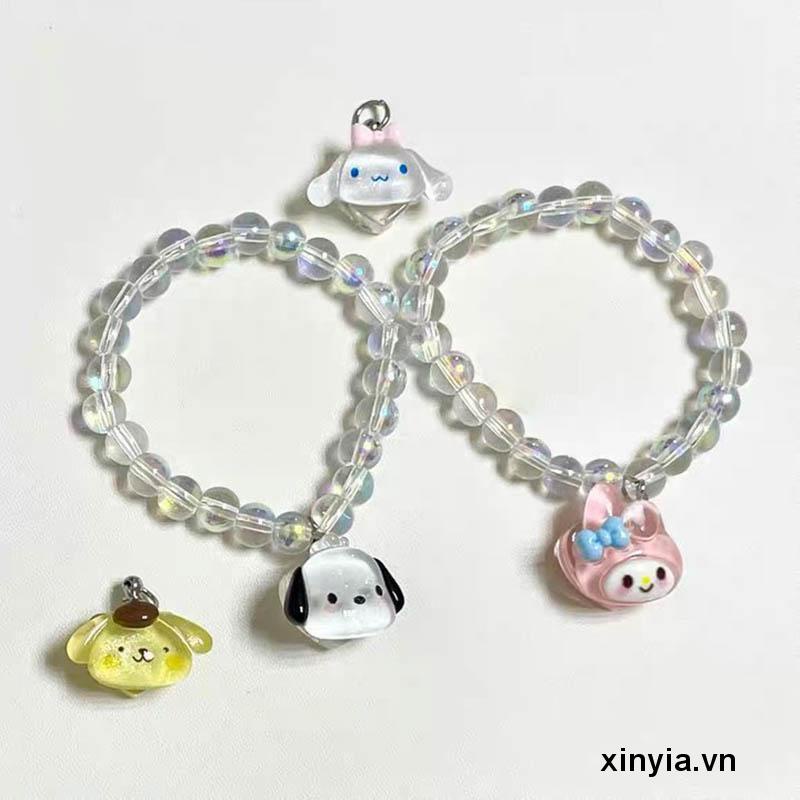 Dây Cột Tóc Đính Hạt Hình Chú Chó Cinnamoroll Hoạt Hình Ngọt Ngào Cho Bé Gái