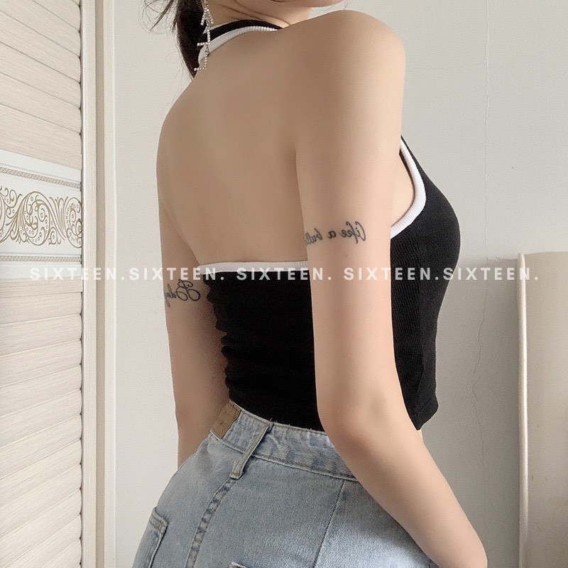 Áo Hai Dây Croptop Kiểu Hở Lưng Quyến Rũ Cá Tính SIXTEEN.