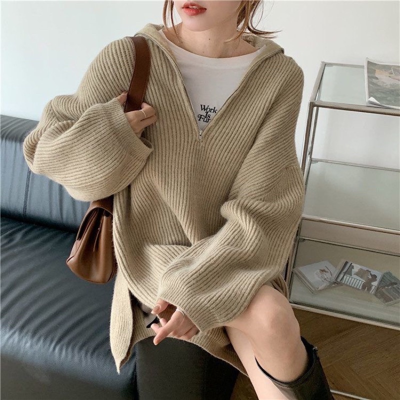 HOODIE LEN KHOÁ KÉO