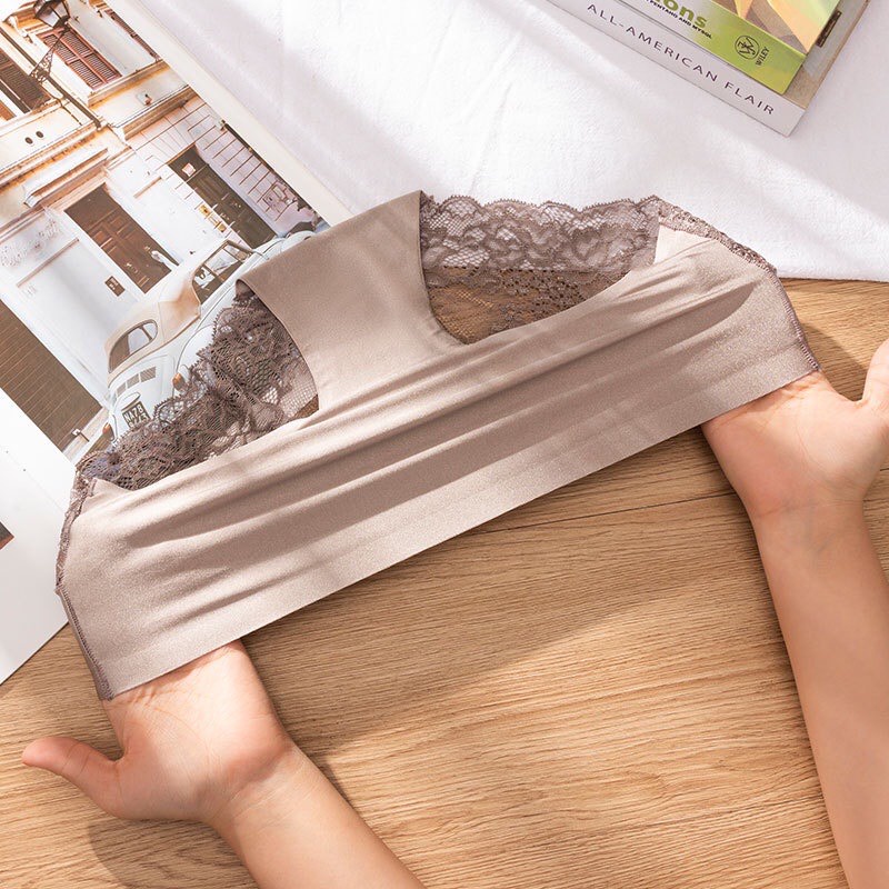 Quần lót đúc su nữ thun lạnh phối ren sexy thoáng khí QL02