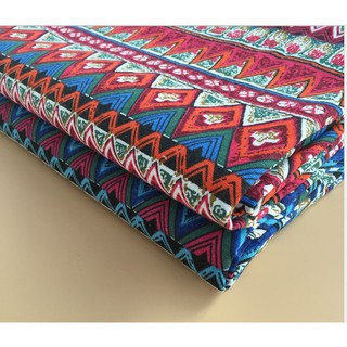 Vải bố họa tiết thổ cẩm đỏ