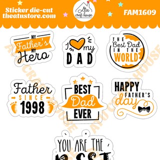 FAMILY Sticker die-cut - Sticker cắt rời - Nguyên vật liệu làm Scrapbook Handmade