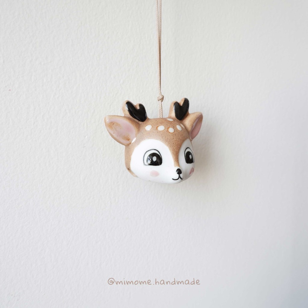 Chuông gió gốm bé hươu sao