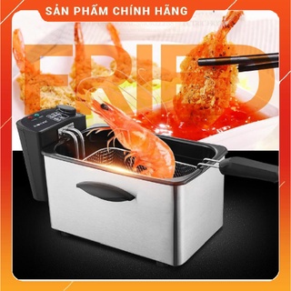 Nồi chiên chống dính ngập dầu HAEGER HG-5299 dung tích 3,5 lít bảng đo nhiệt độ dễ dàng