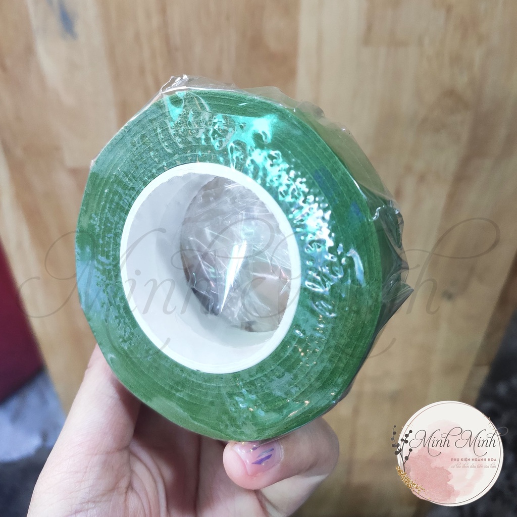 Băng Keo Sáp Xanh Oasis Quấn Cành, Làm Vòng Hoa, Hoa Cài Áo DIY- Combo 12 Cuộn