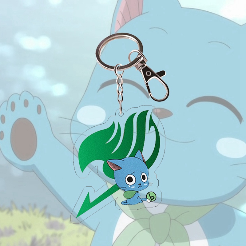 Fairy Tail Acrylic Keychain Naz Lucy Elusa Transparent Pendant