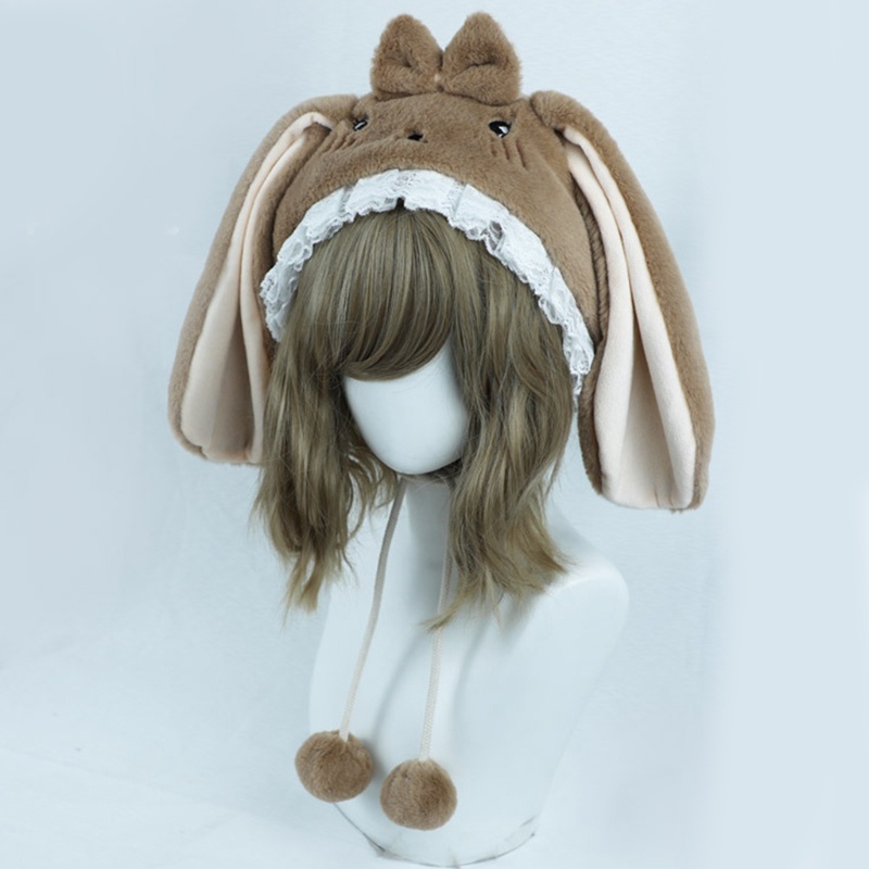 Mũ Tai Thỏ Bằng Lông Nhung Dễ Thương Xinh Xắn Dành Cho Nữ