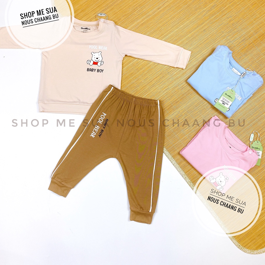 GM Bộ Dài Tay Sợi Tre Hãng GOODMAMA Cho Bé 6m-24m