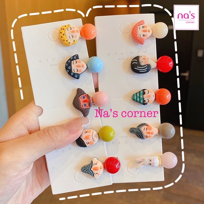 Kẹp tóc mỏ vịt nhỏ hình ảnh ngộ nghĩnh 3.3cm 4.5cm