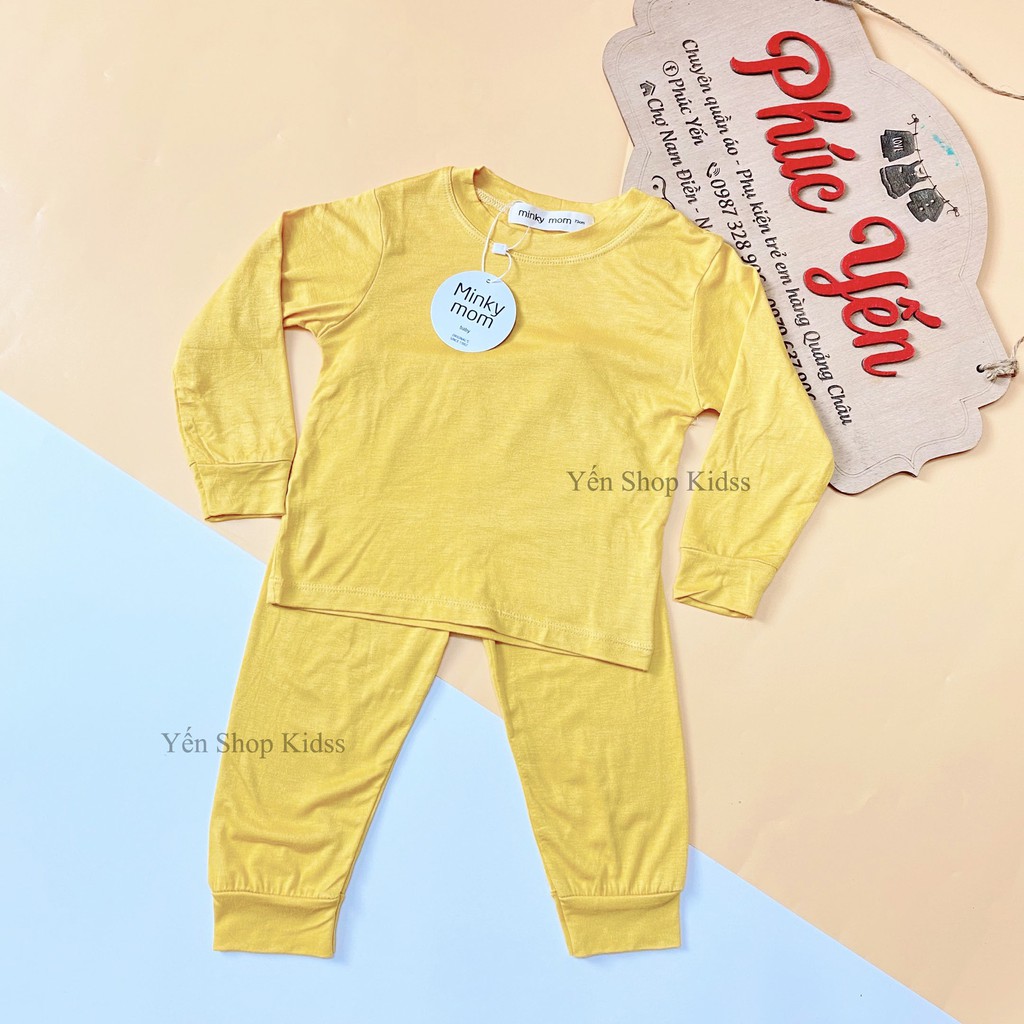 Sale !!! Bộ Dài Tay Trơn Cổ Chui Minky Mom Cho Bé Yêu (7-19kg) (1281)