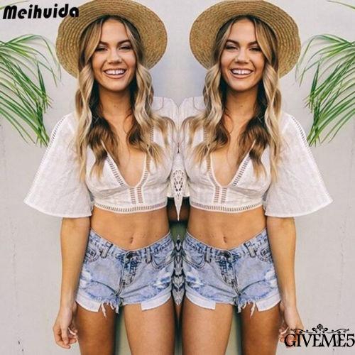 Áo tay lỡ cổ V thời trang cho nữ