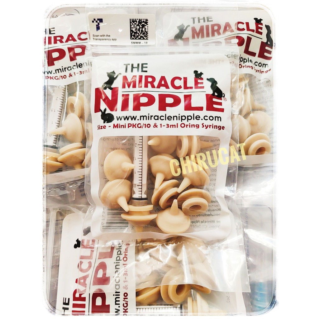 [Tặng Vitamin,Xi Lanh] Núm Ti MIRACLE Size S Dành Cho Mèo Sơ Sinh Tặng XiLanh Bơm